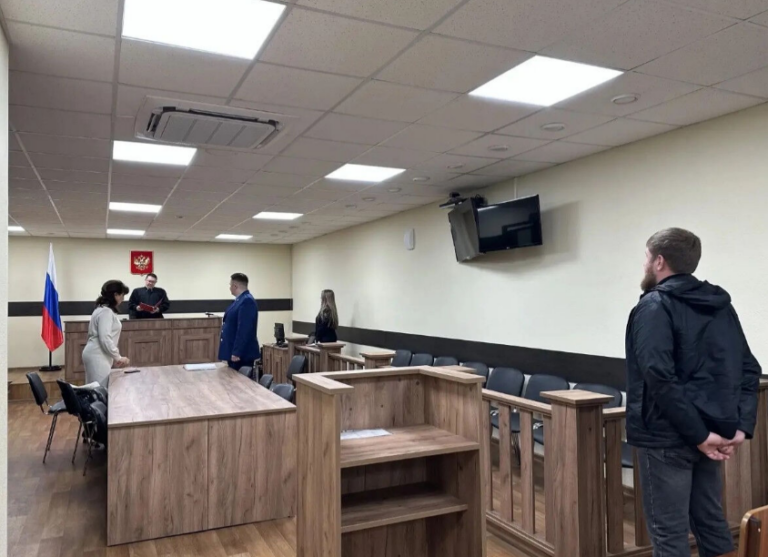 Зал судебных заседаний в Кемеровской области во время оглашения приговора.