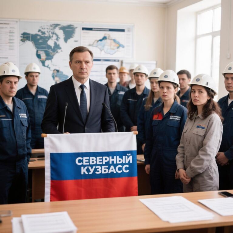 Несколько сотен работников угольной компании «Северный Кузбасс» на встрече с министром и представителями прокуратуры