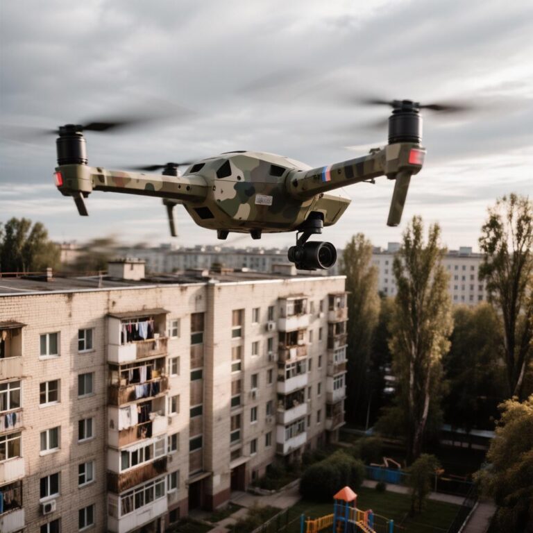 Светодиодный экран на улице Омска, транслирующий экстренное предупреждение МЧС о беспилотной опасности 10 июня 2026 года.