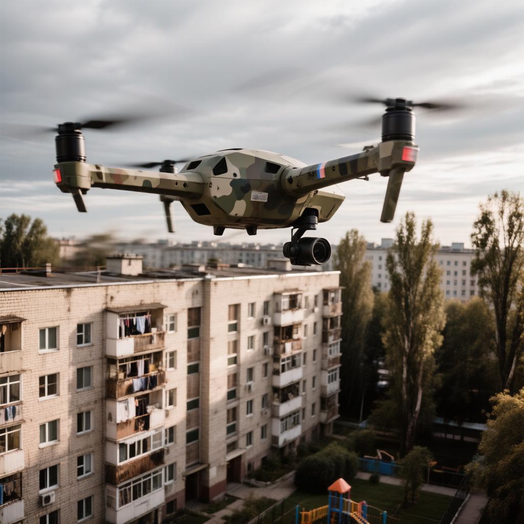 Светодиодный экран на улице Омска, транслирующий экстренное предупреждение МЧС о беспилотной опасности 10 июня 2026 года.