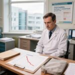 Стеллаж в аптечном складе медицинского учреждения Кузбасса с упаковками инсулина, расходными материалами для глюкометров и ампулами для эндокринологических больных.