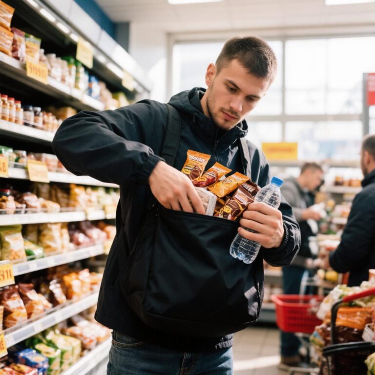 Подозреваемый в серии краж продуктов под курткой в Анжеро-Судженске во время допроса в отделе полиции ГУ МВД по Кузбассу.