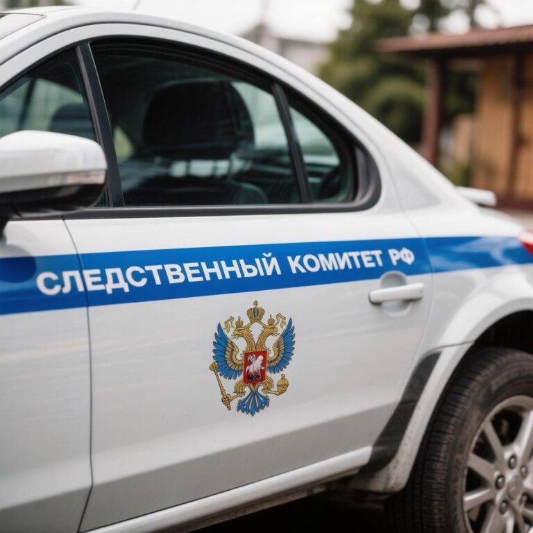 Служебный автомобиль Следственного комитета Российской Федерации на месте проведения оперативных мероприятий