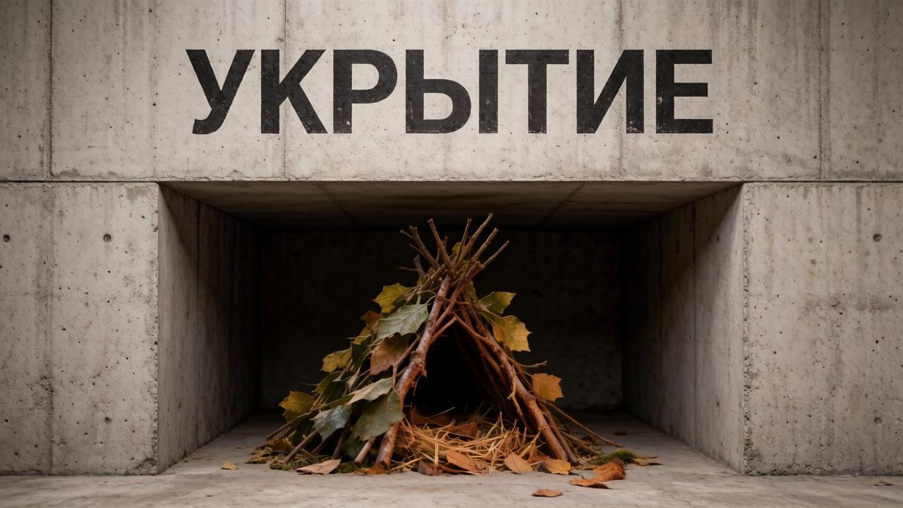 Отремонтированное и очищенное подвальное помещение многоквартирного дома, подготовленное под временное укрытие