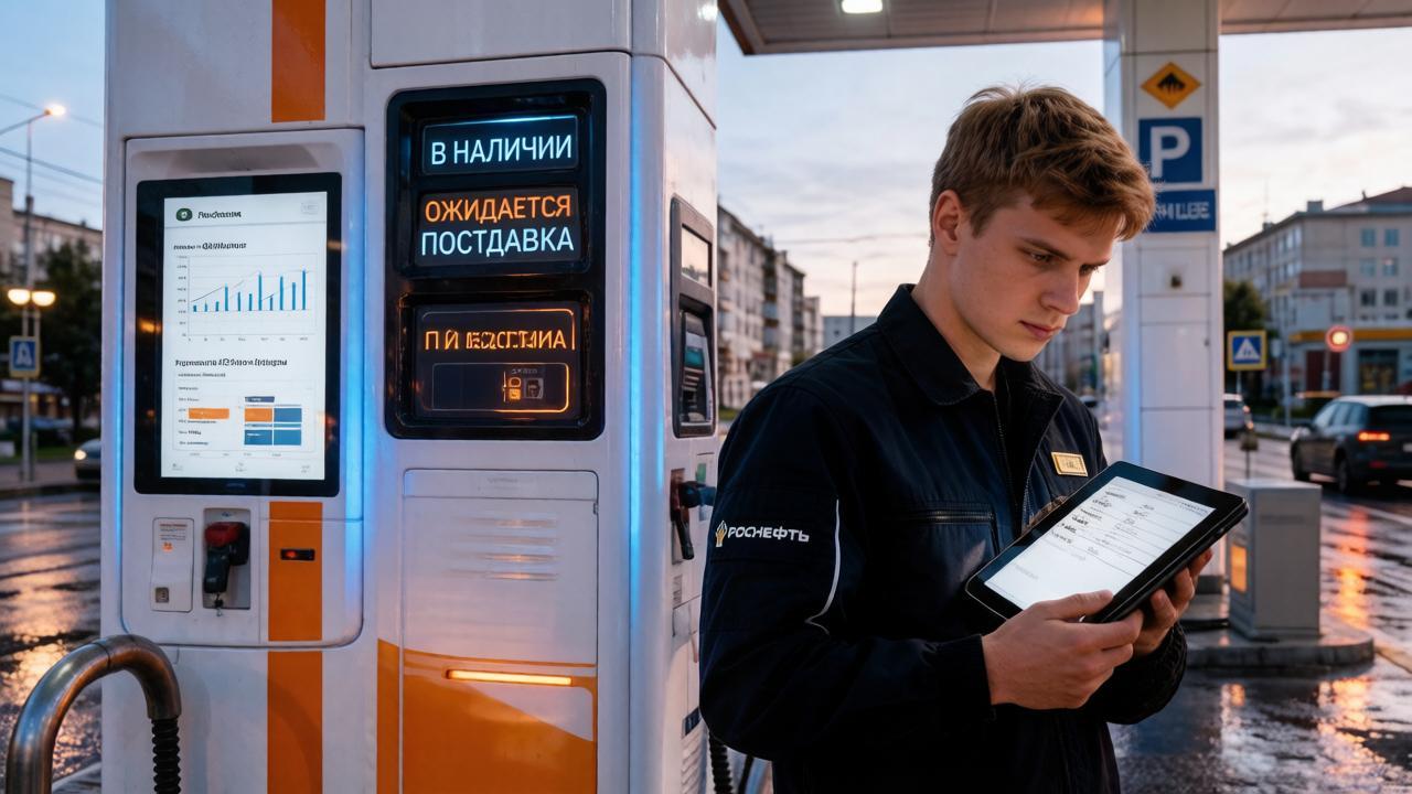 Автомобильный заправочный комплекс в Центральном районе Новокузнецка в процессе обслуживания легкового транспорта 28 июля 2026 года.