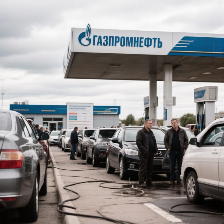 Информационное табло с ценами на топливо на автозаправочной станции Газпромнефть в Кузбассе