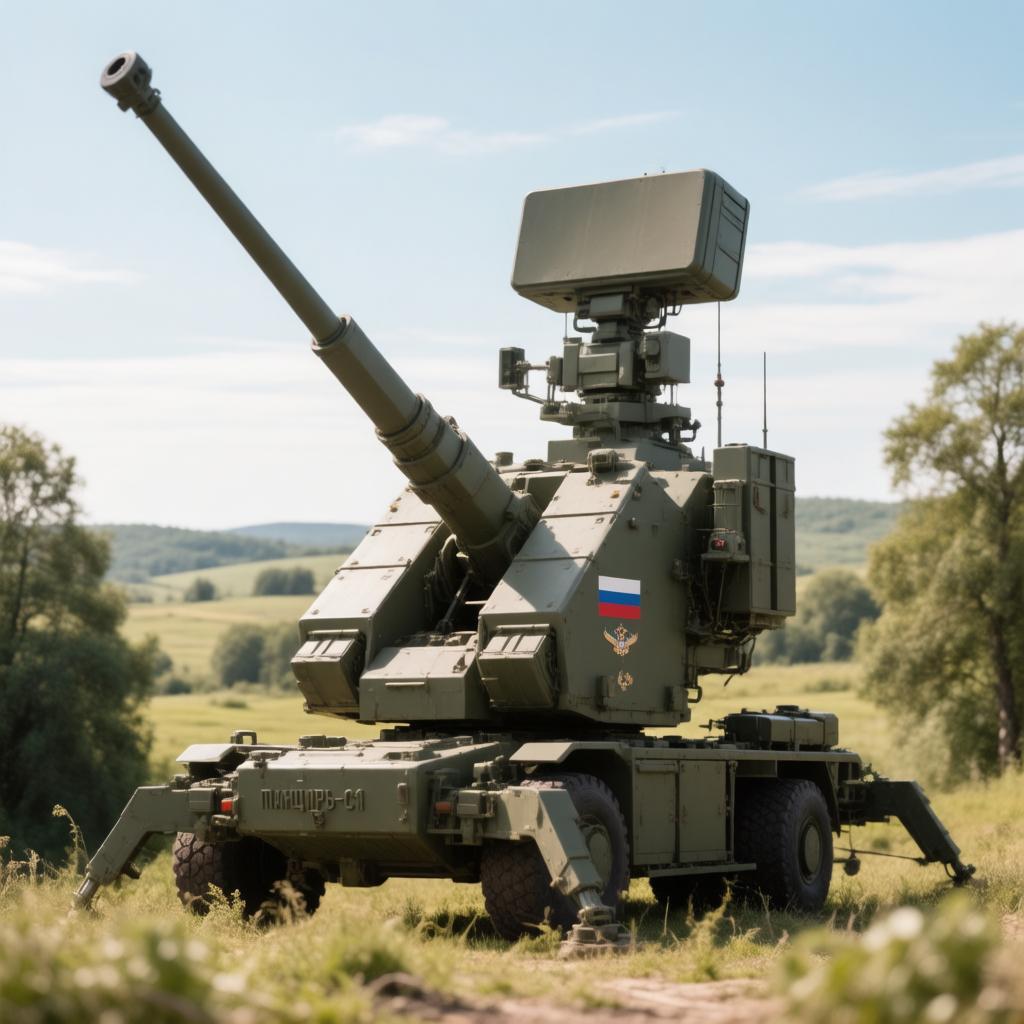 Небо над российским промышленным городом во время отражения массированного налета БПЛА силами ПВО