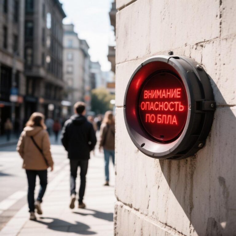 Лучи прожекторов и вспышки в ночном небе во время работы противовоздушной обороны в России