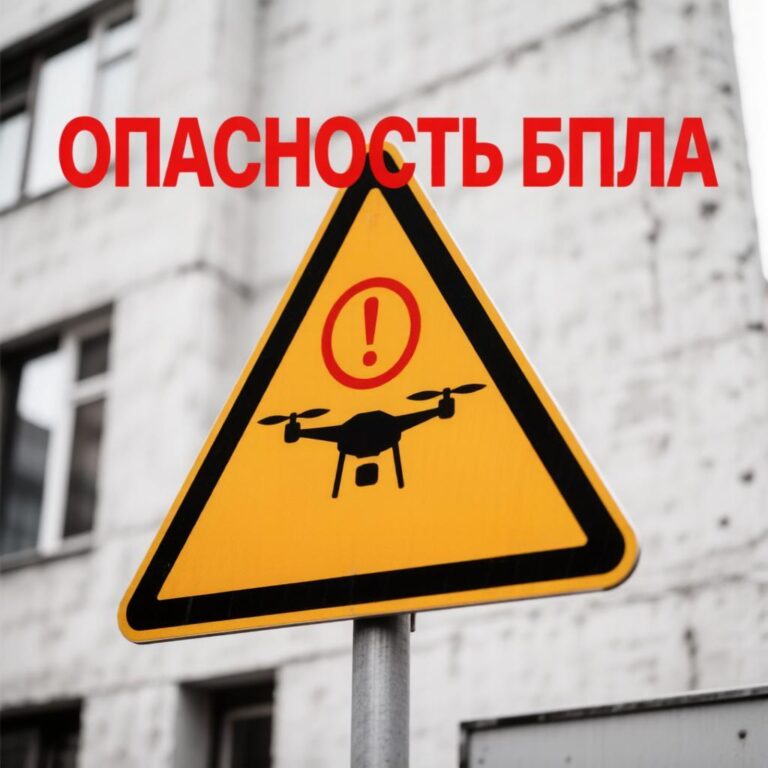 Официальное оперативное уведомление органов гражданской обороны Республики Мордовия об угрозе применения беспилотников