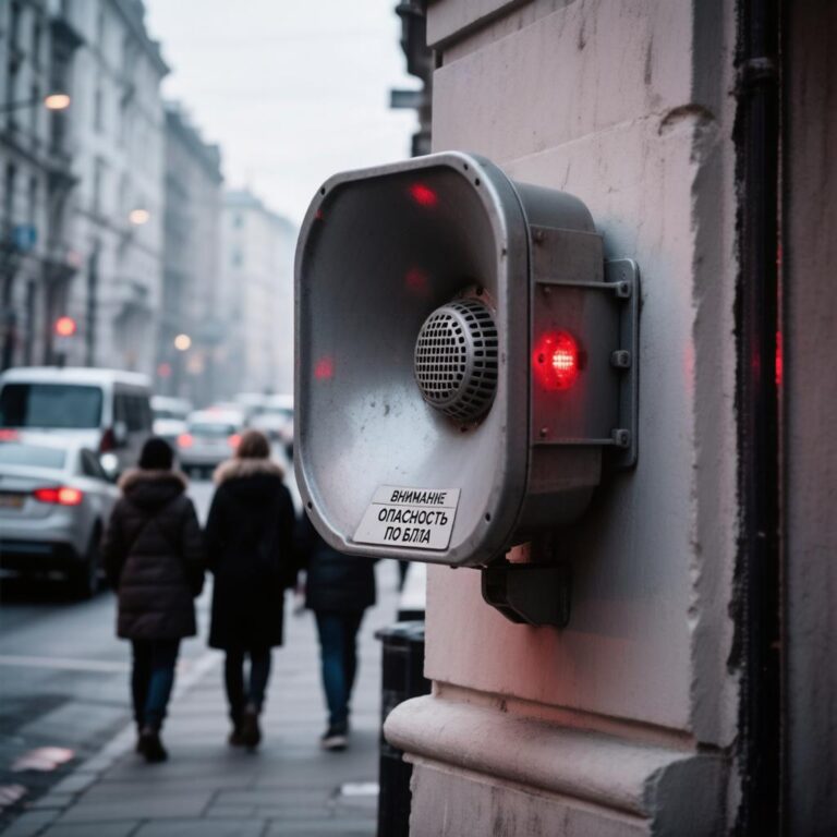 Экстренное предупреждение о беспилотной опасности на экране смартфона