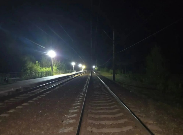 Железнодорожные пути перегона в Новокузнецком районе Кемеровской области