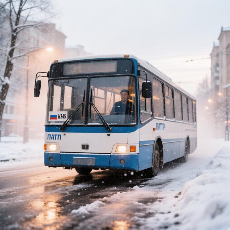 Пассажирский автобус на городском маршруте в Новокузнецке