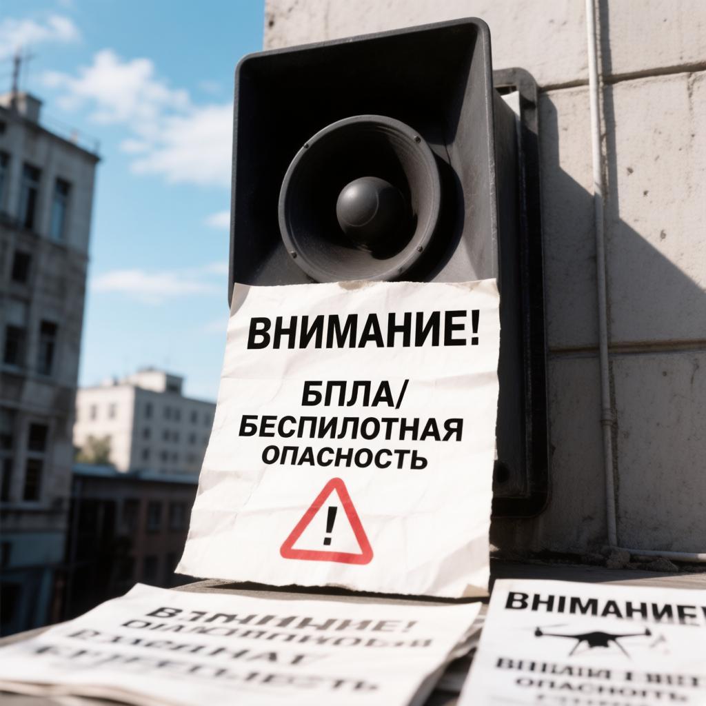 Монитор оперативного штаба МЧС со сквозным списком всех городов Московской области в зоне опасности БПЛА