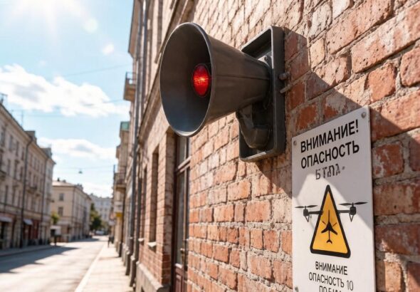 Вспышки в ночном небе над Московской областью во время работы систем ПВО