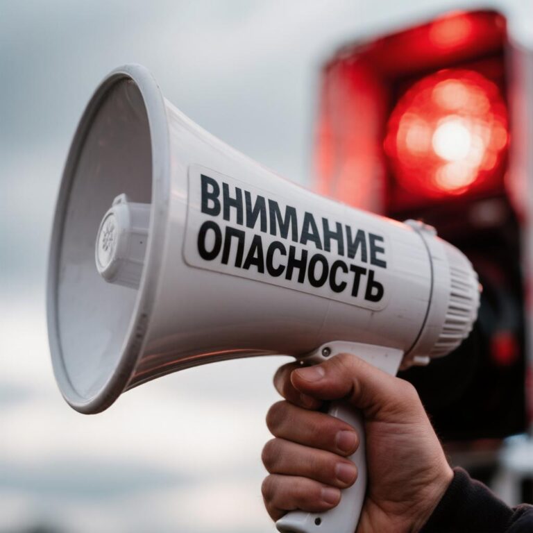 Пустой ночной проспект в Астрахани со светящимися фонарями во время действия ограничений