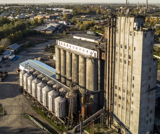 Производственные корпуса зернохранилища ООО «Беловский элеватор»